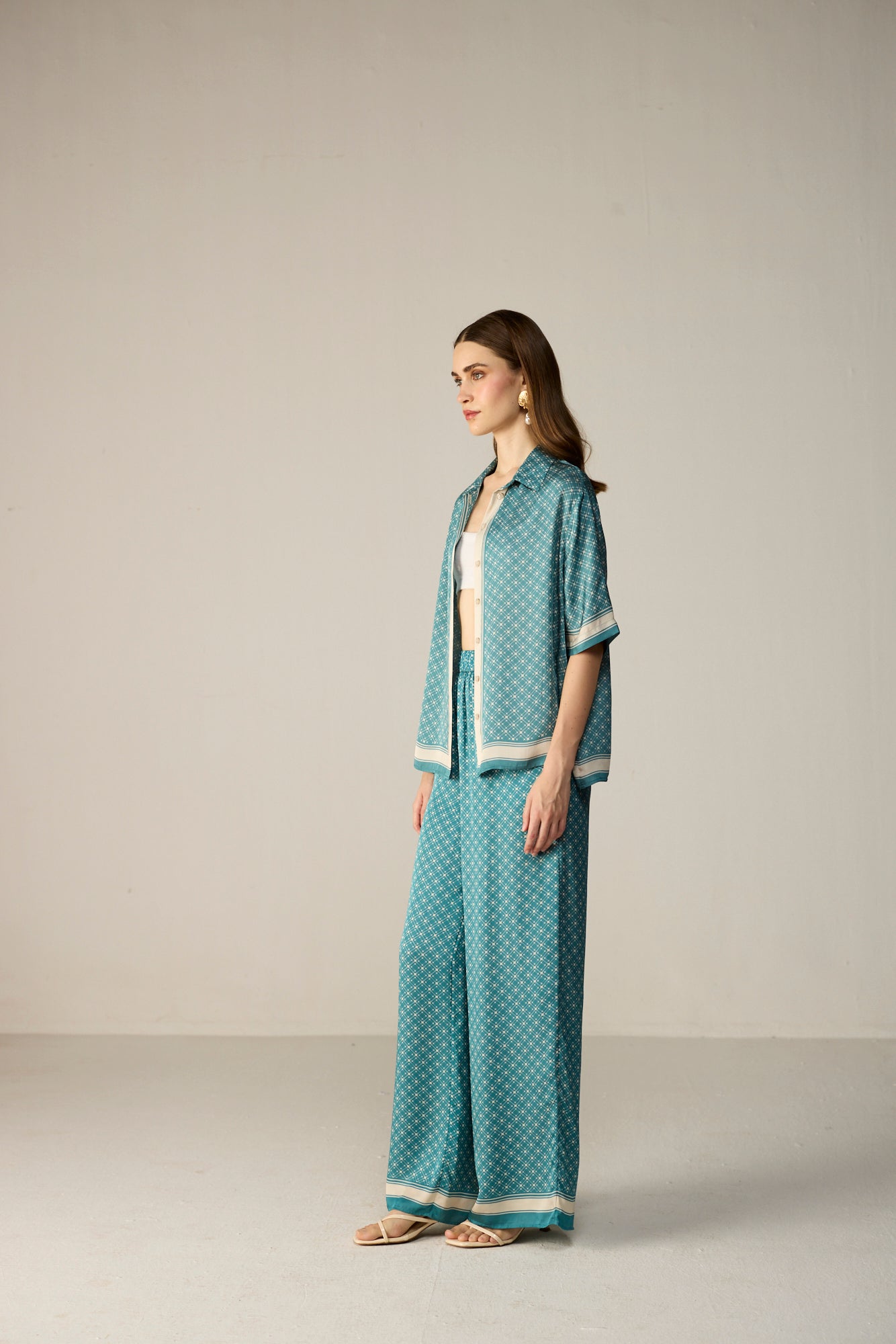Noah Shirt Co-ord Set - Arctic Lattice