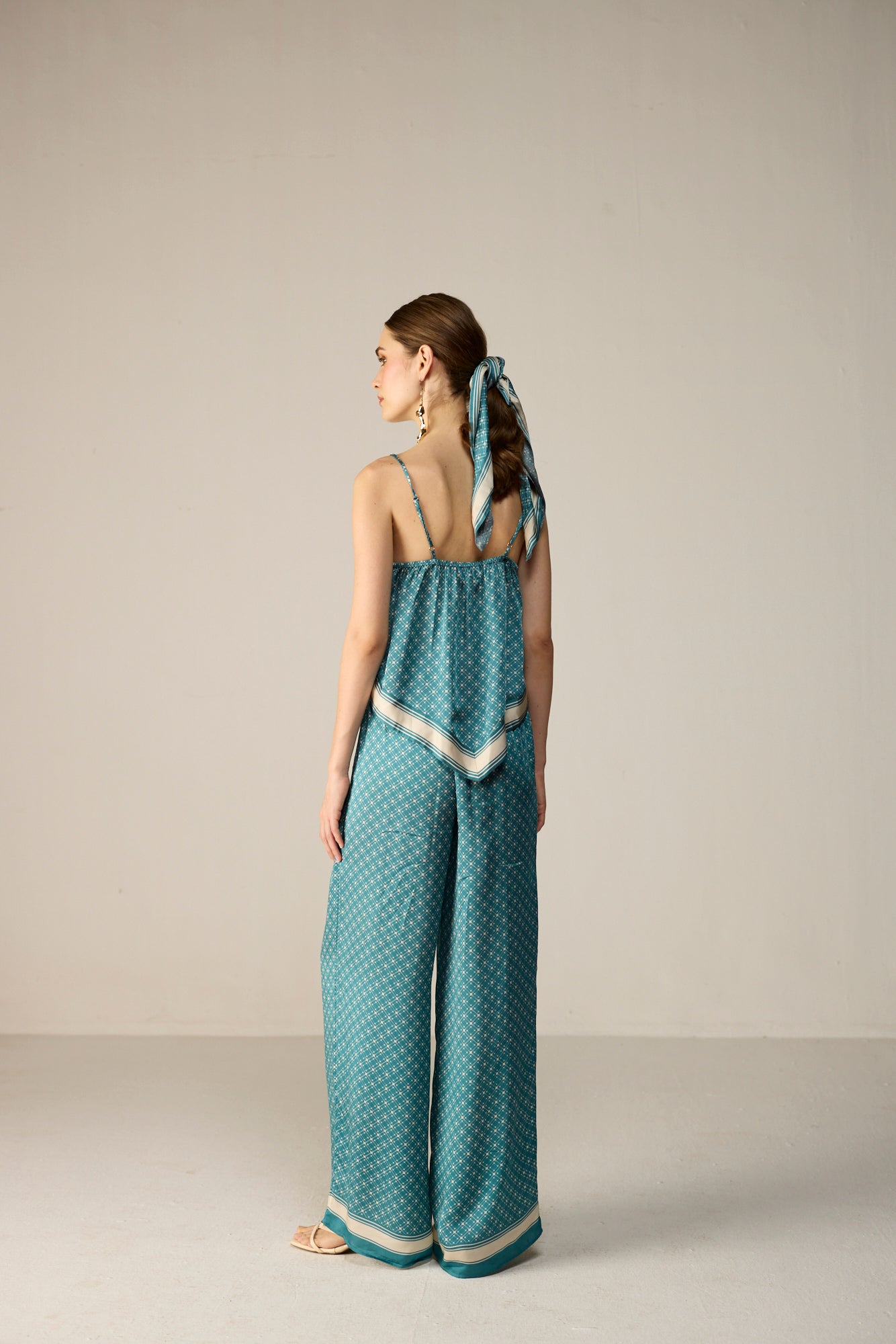 Yuna Top Co-ord Set - Arctic Lattice