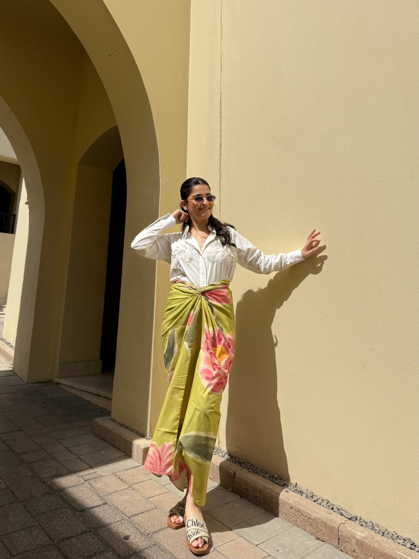 Nadia Set in Tuscan Olive Print