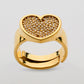 Sweet Heart Ring in Gold and Silver