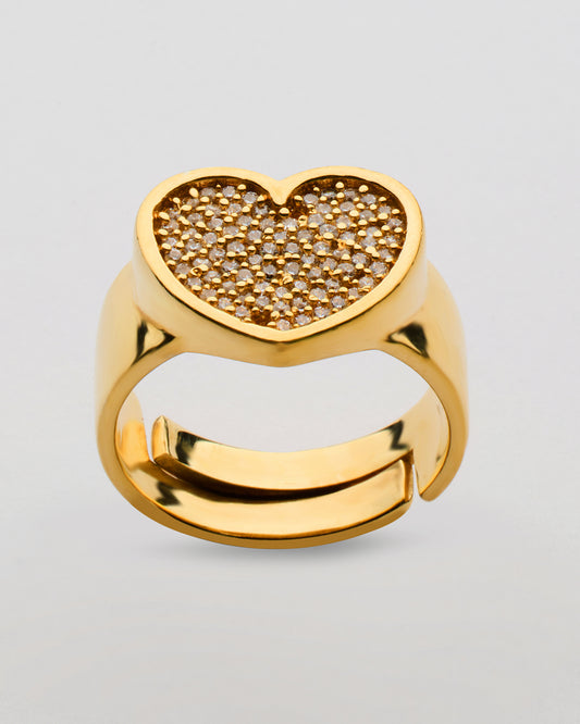 Sweet Heart Ring in Gold and Silver