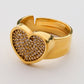 Sweet Heart Ring in Gold and Silver
