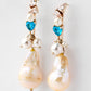 Heart Pearl Drop Earring