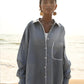 Irena Embroidered Shirt - Blue