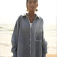 Irena Embroidered Shirt - Blue