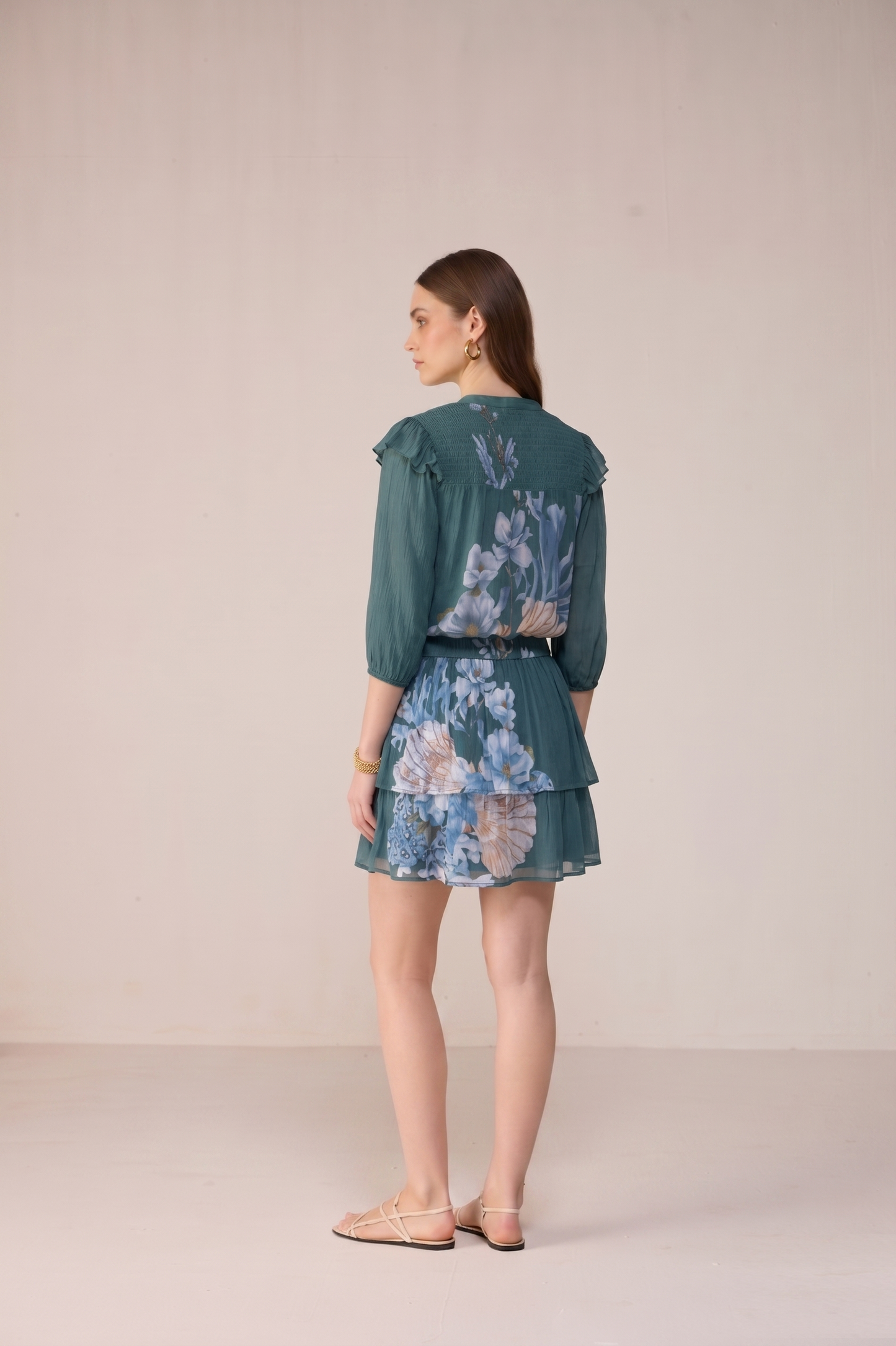 Camille Blouse Co-ord set - Midnight Coral