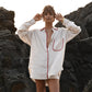 Irena Embroidered Shirt - Beige