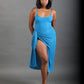 Classic Long Sarong - Cerulean Shimmer
