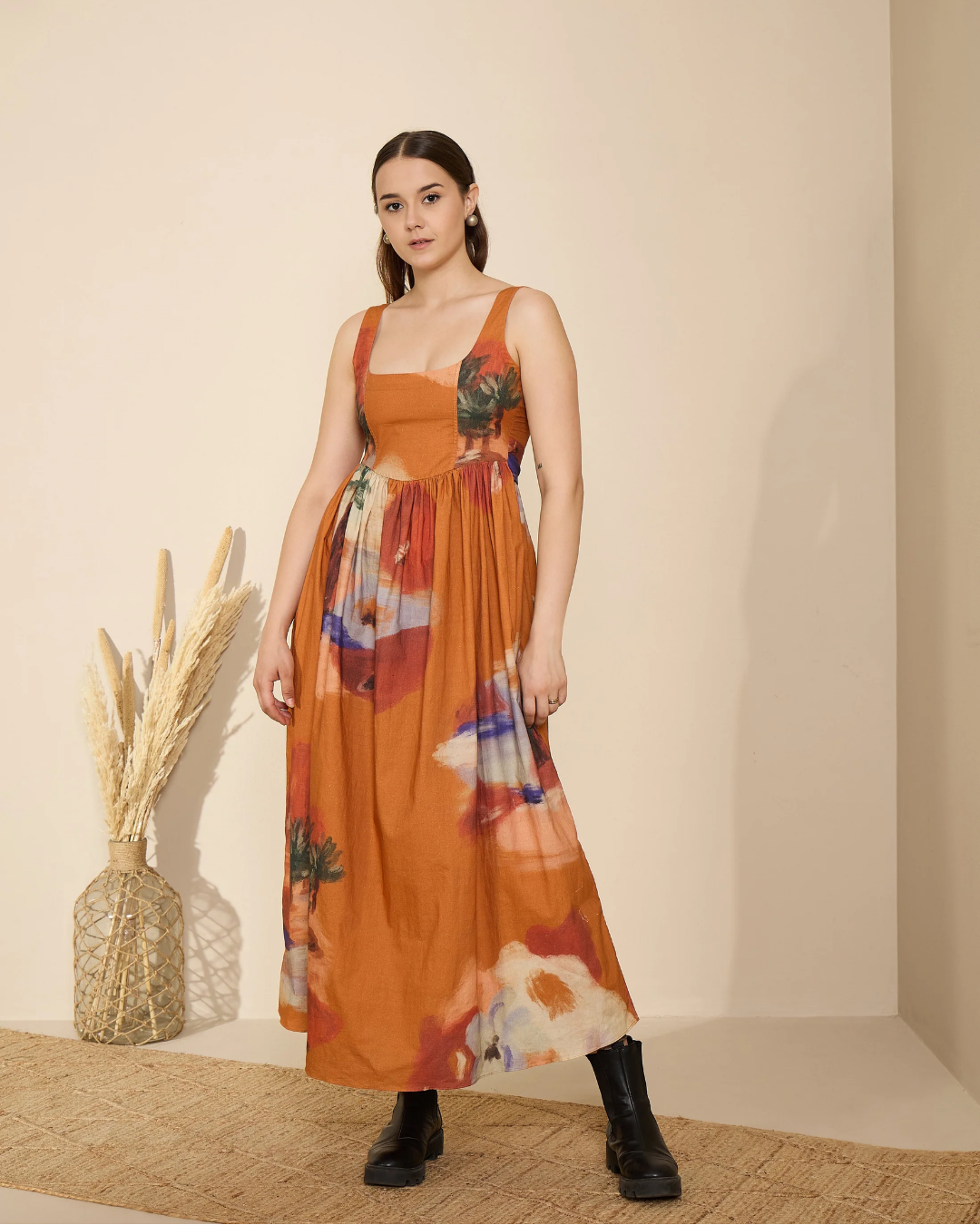 Audrey Dress in Mystic Lagoon Print