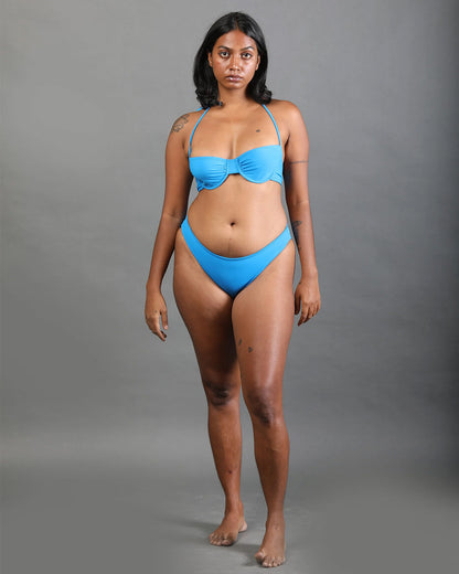 Low Rise Bikini Bottom - Cerulean Blue