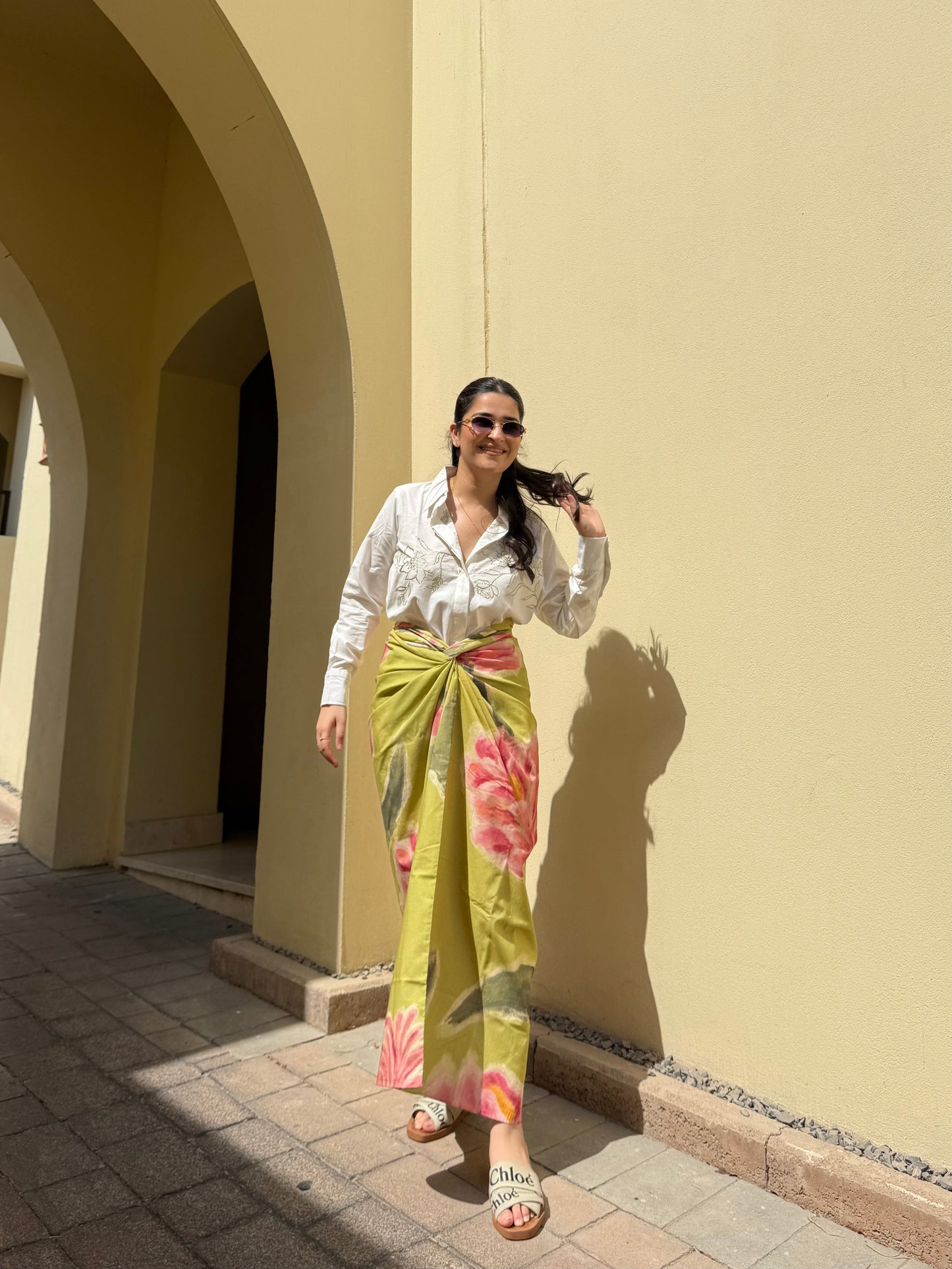 Nadia Set in Tuscan Olive Print