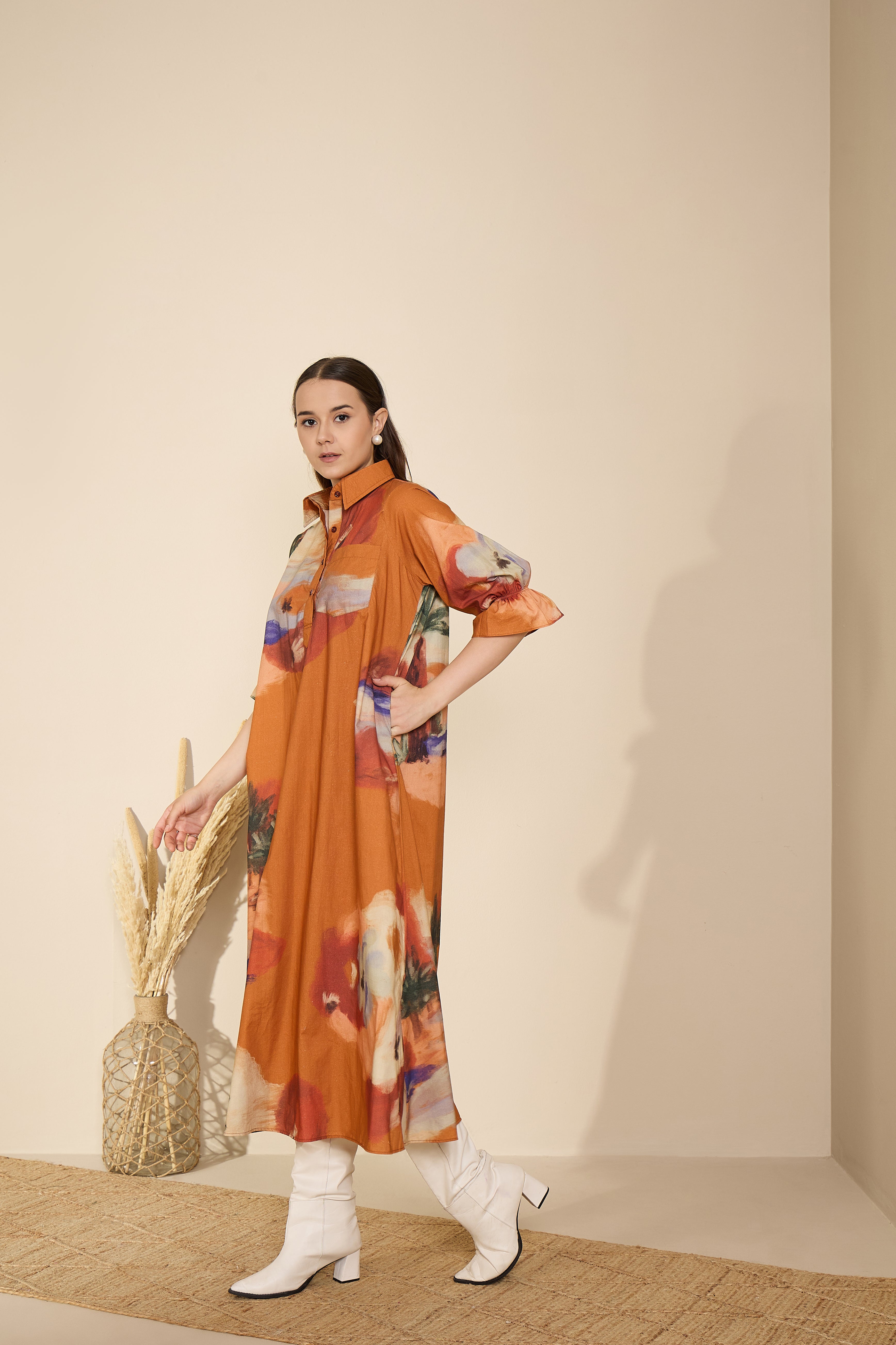 Cascade Dress in Mystic Lagoon Print