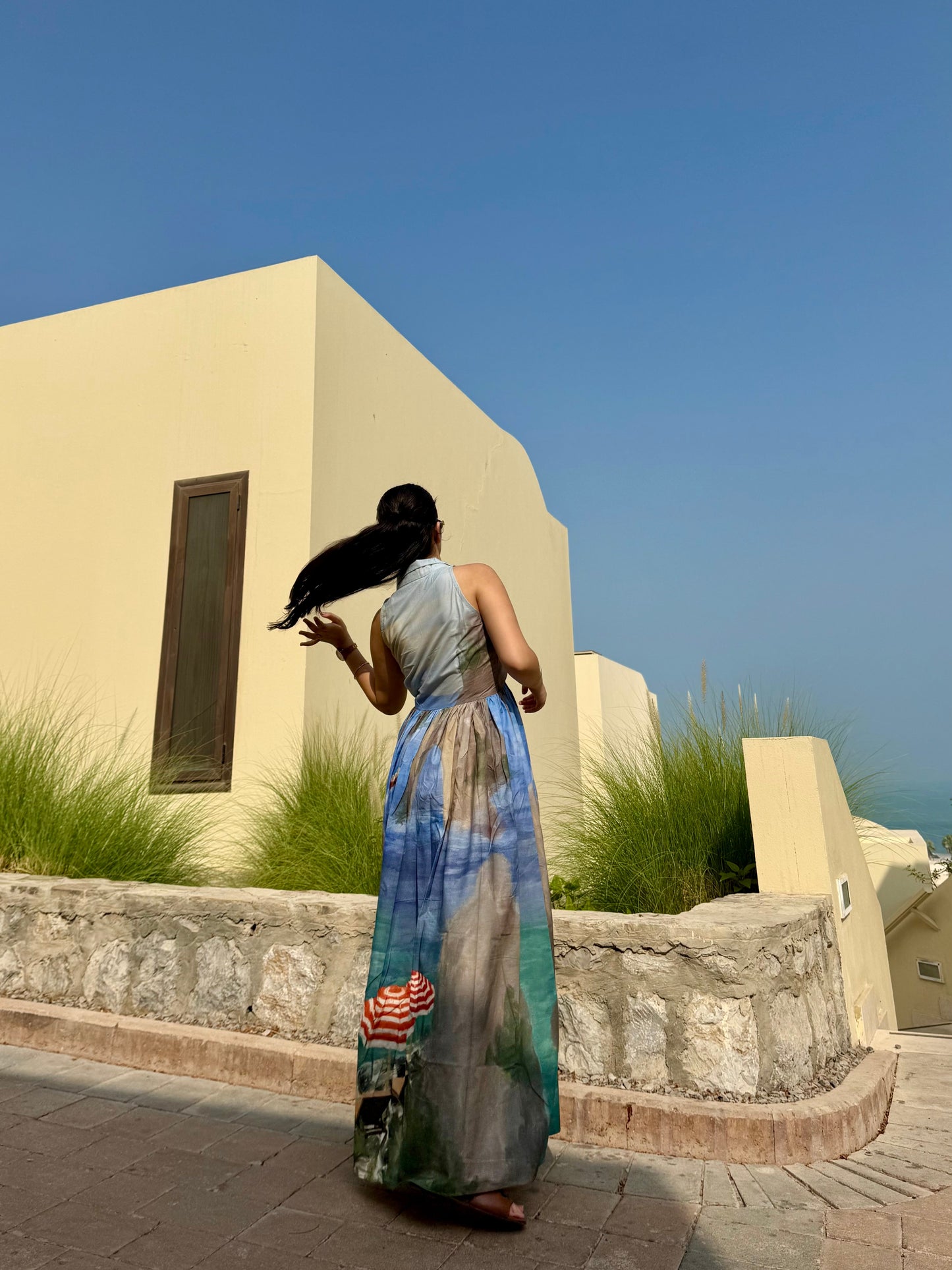 Ischia Dress in Capri Coast Print