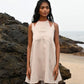 Zoe Tie-up Dress - Beige