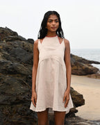 Zoe Tie-up Dress - Beige