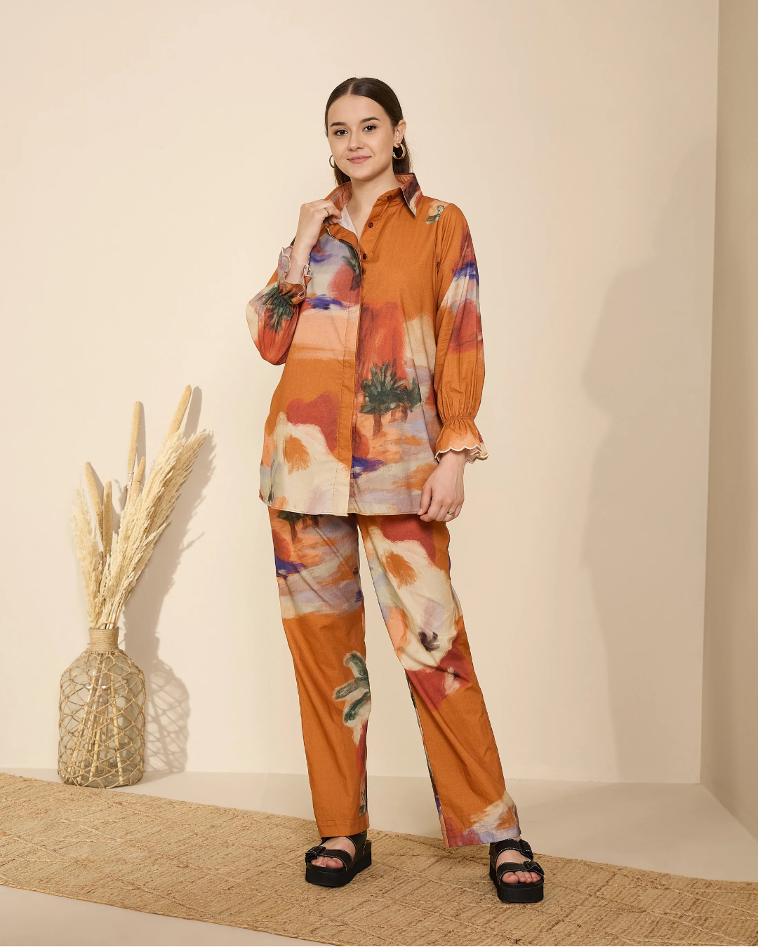 Eden Co-ord Set in Mystic Lagoon Print