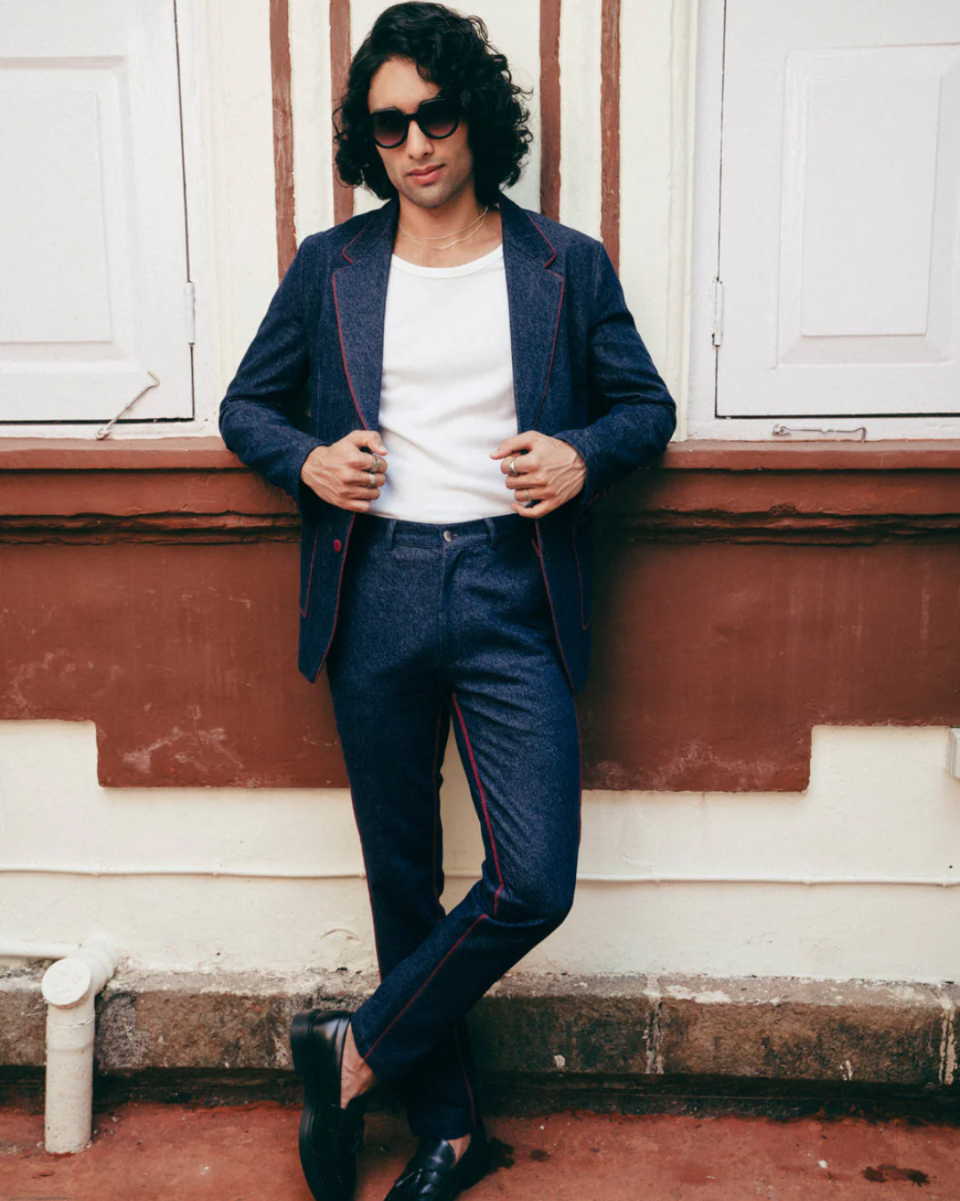 Contrast Piping Pant