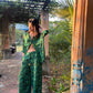 Emerald Jungle Georgette Sheer Shirt