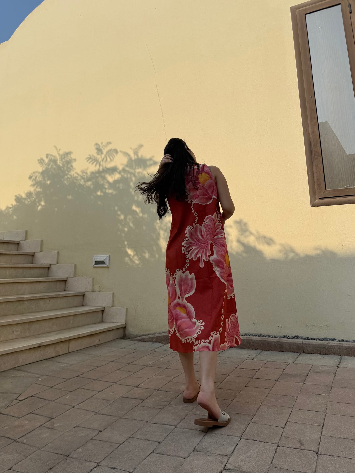 Hibiscus Dress in Bubbly Spritz Print