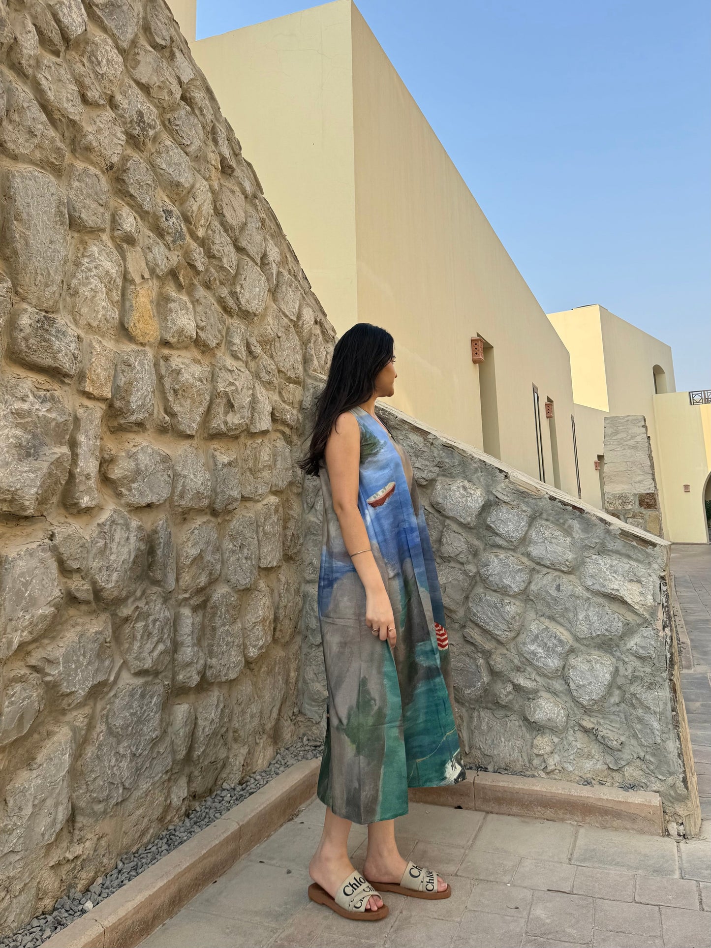 Hibiscus Dress in Capri Coast Print