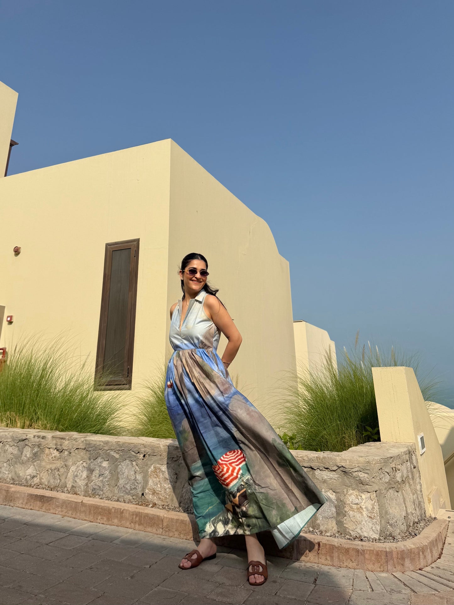 Ischia Dress in Capri Coast Print