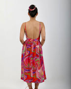 Low Back One Piece Swimsuit - Candy Wave