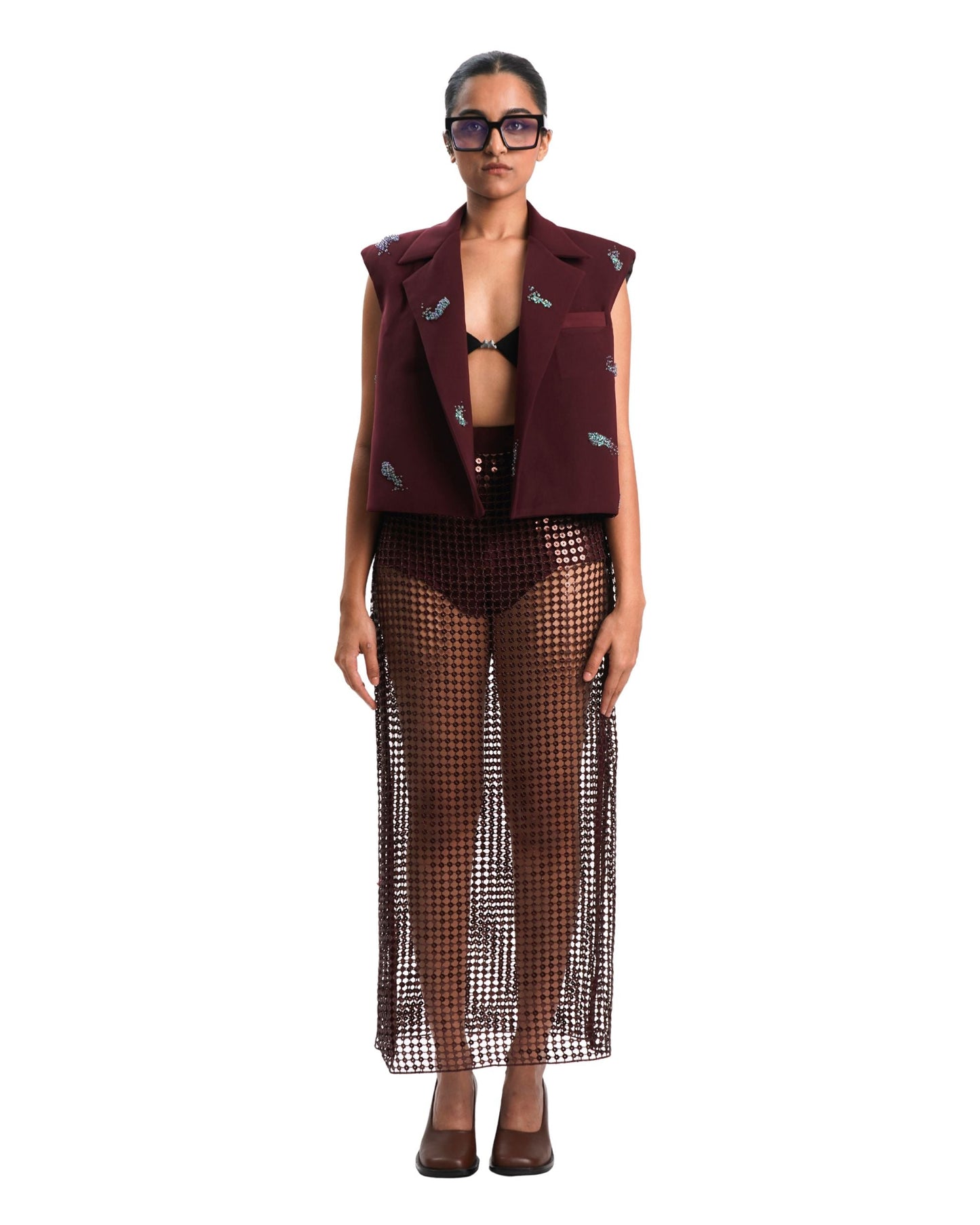 OUTCAST BLAZER- MERLOT