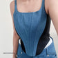 Two Tone Denim Corset