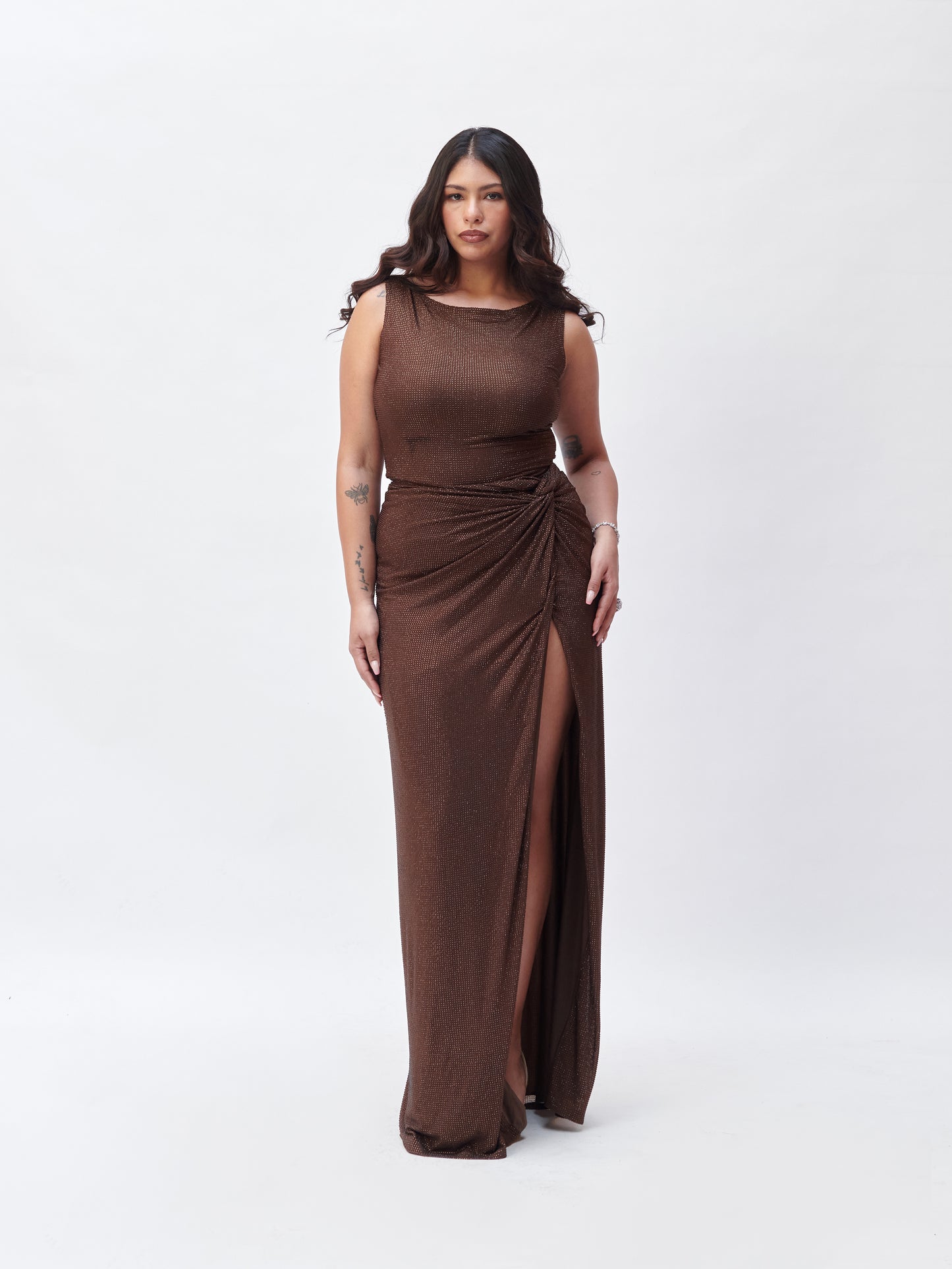 Brown Knot Dress