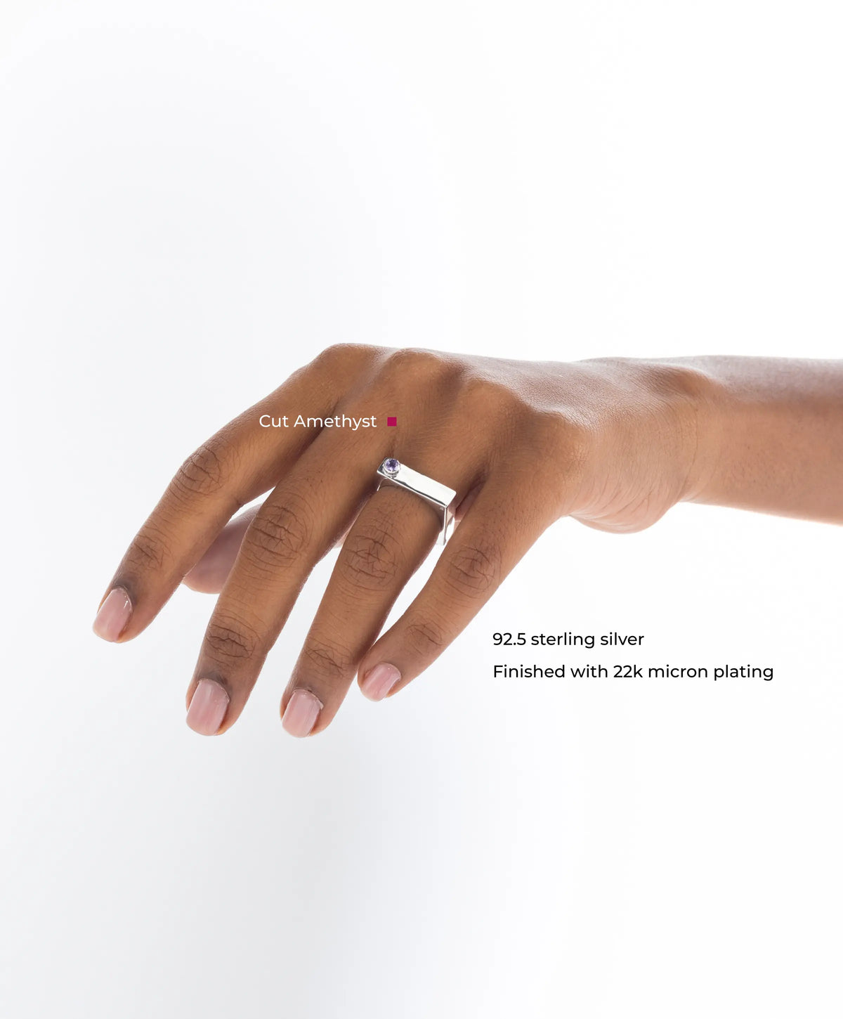 Elegant edge ring with sparkling gems from MAISON MEGH, showcasing intricate jewelry design and gemstone detailing.