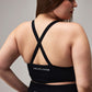SEAMLESS CROSS BRA - BLACK