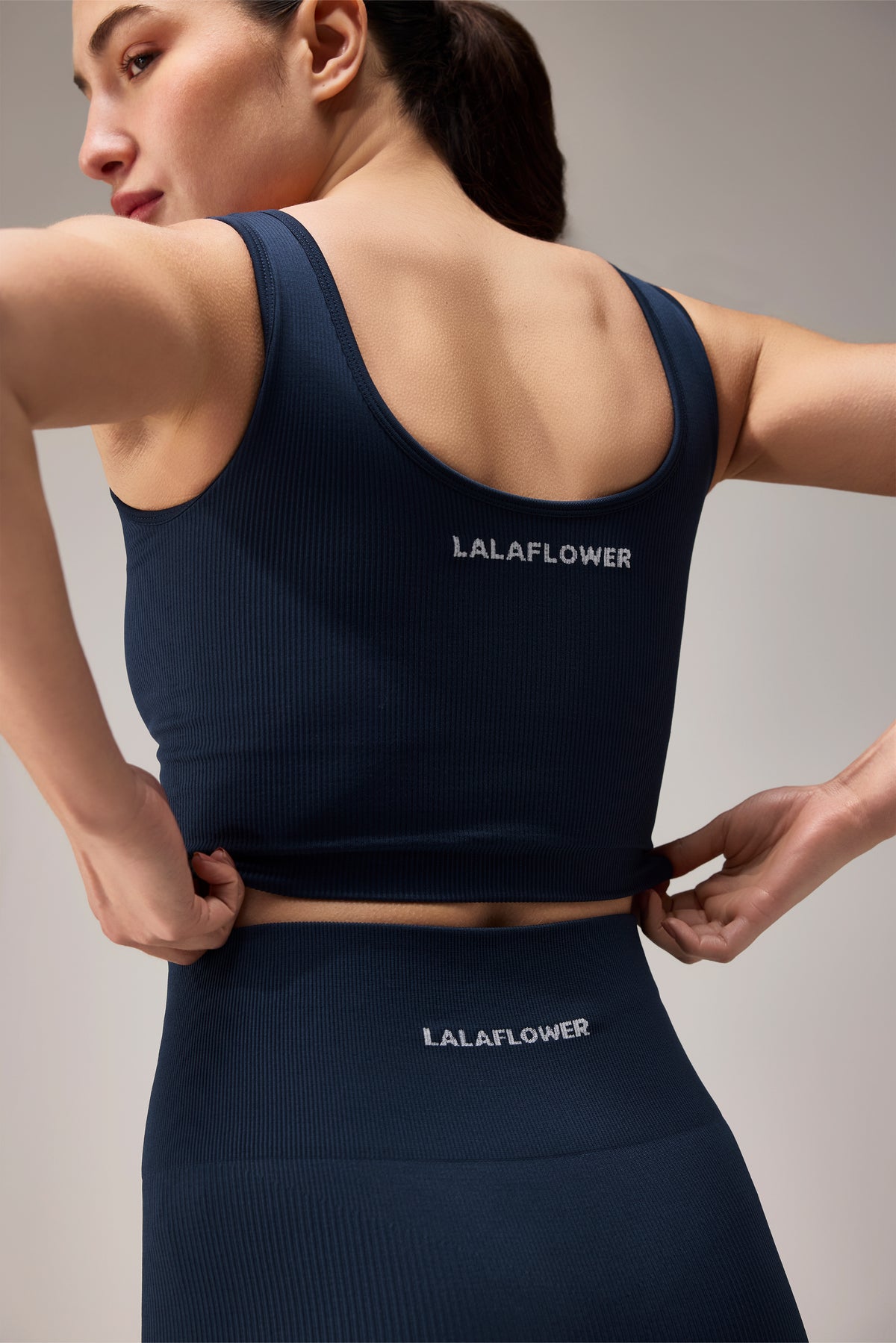 SEAMLESS SQUARE BRA - NAVY BLUE