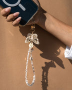 WHITE ELARA SHORT PHONE STRAP