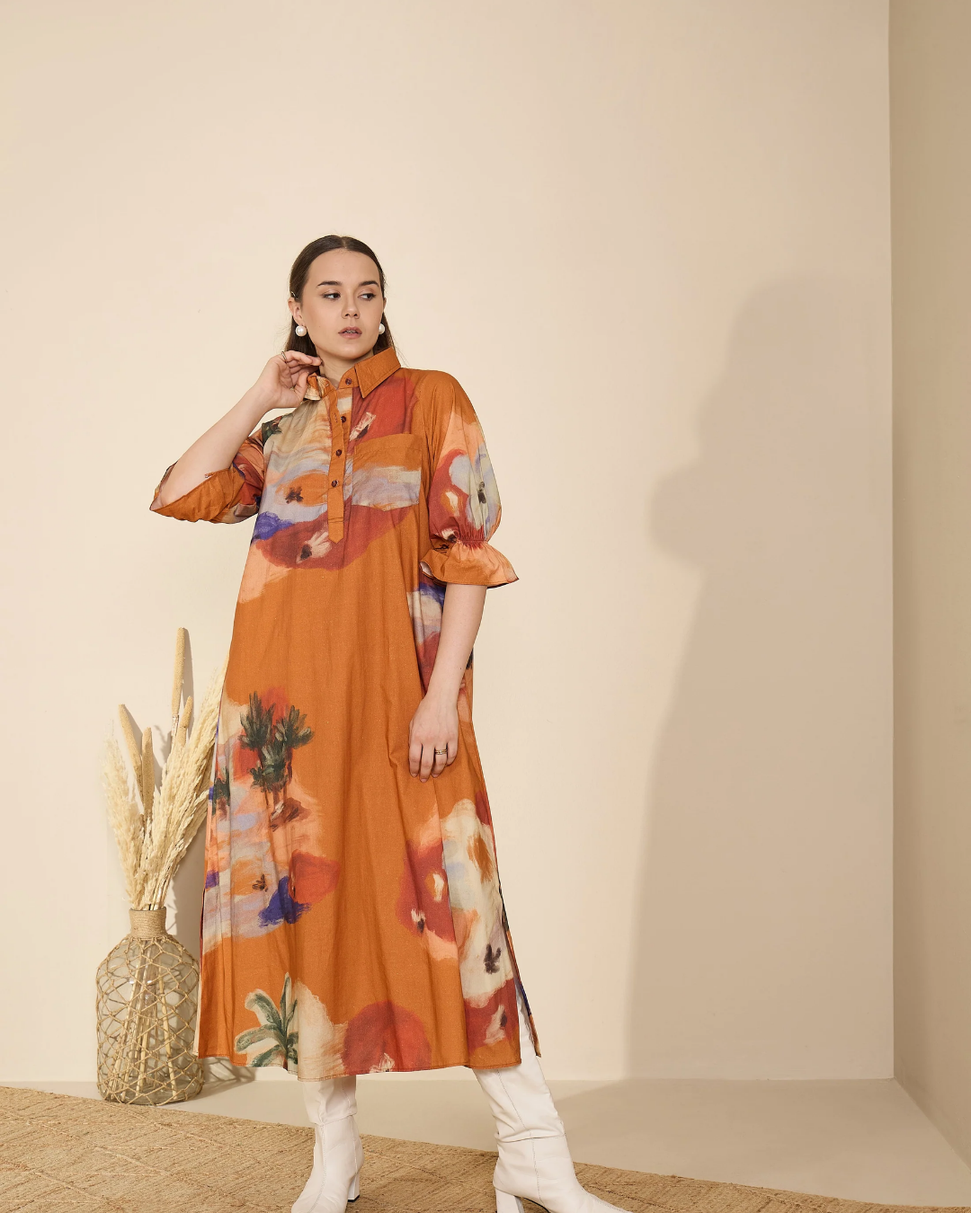 Cascade Dress in Mystic Lagoon Print