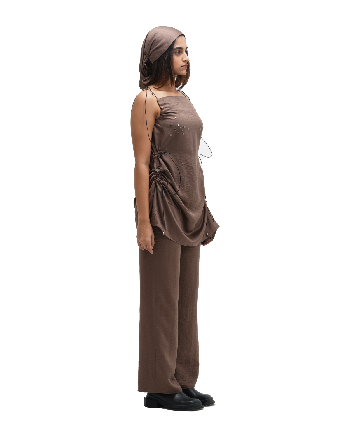 RUCH HOUR MINI DRESS WITH PANT