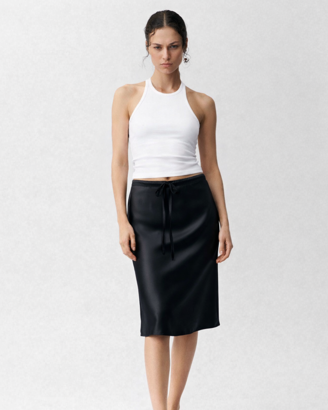 Silky Midi Skirt