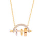 Square Print Circle Charm