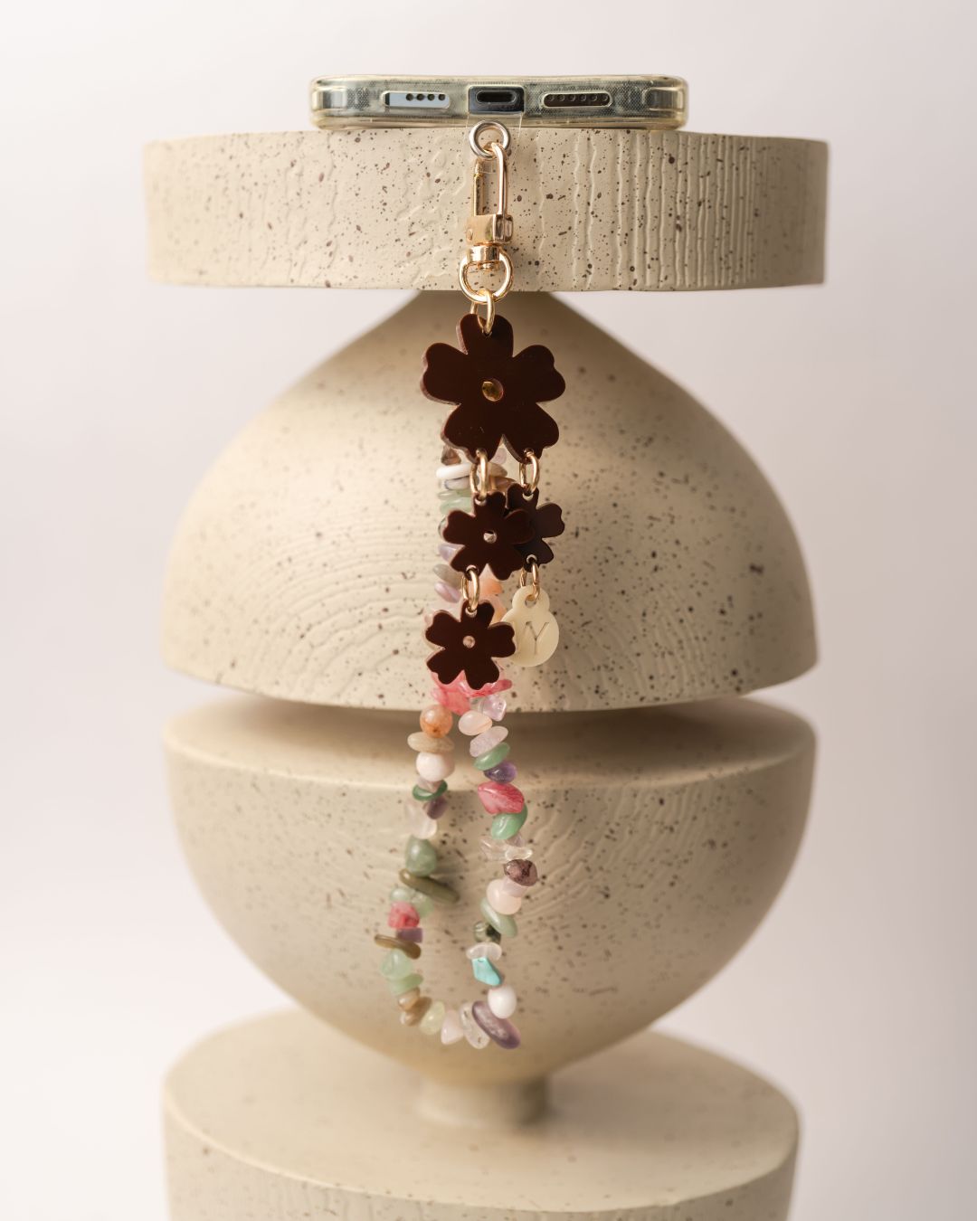 AZURE STONE SHORT PHONE STRAP