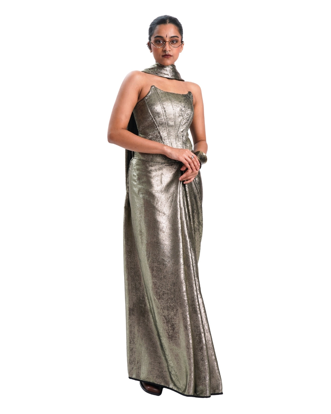ANTIQUE GOLD SHIMMER CORSET