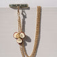 CREME FLOWER LONG PHONE STRAP