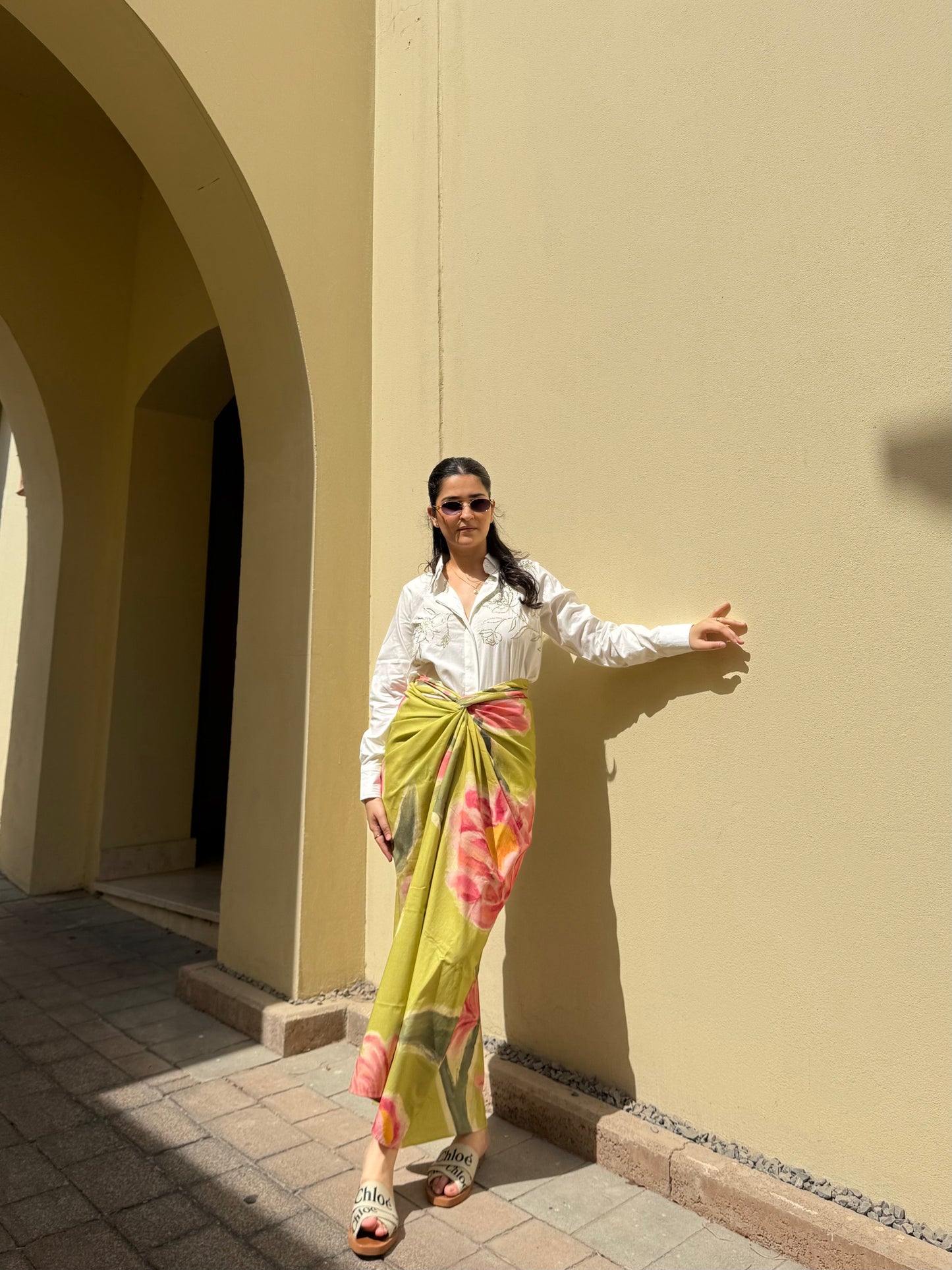 Nadia Set in Tuscan Olive Print