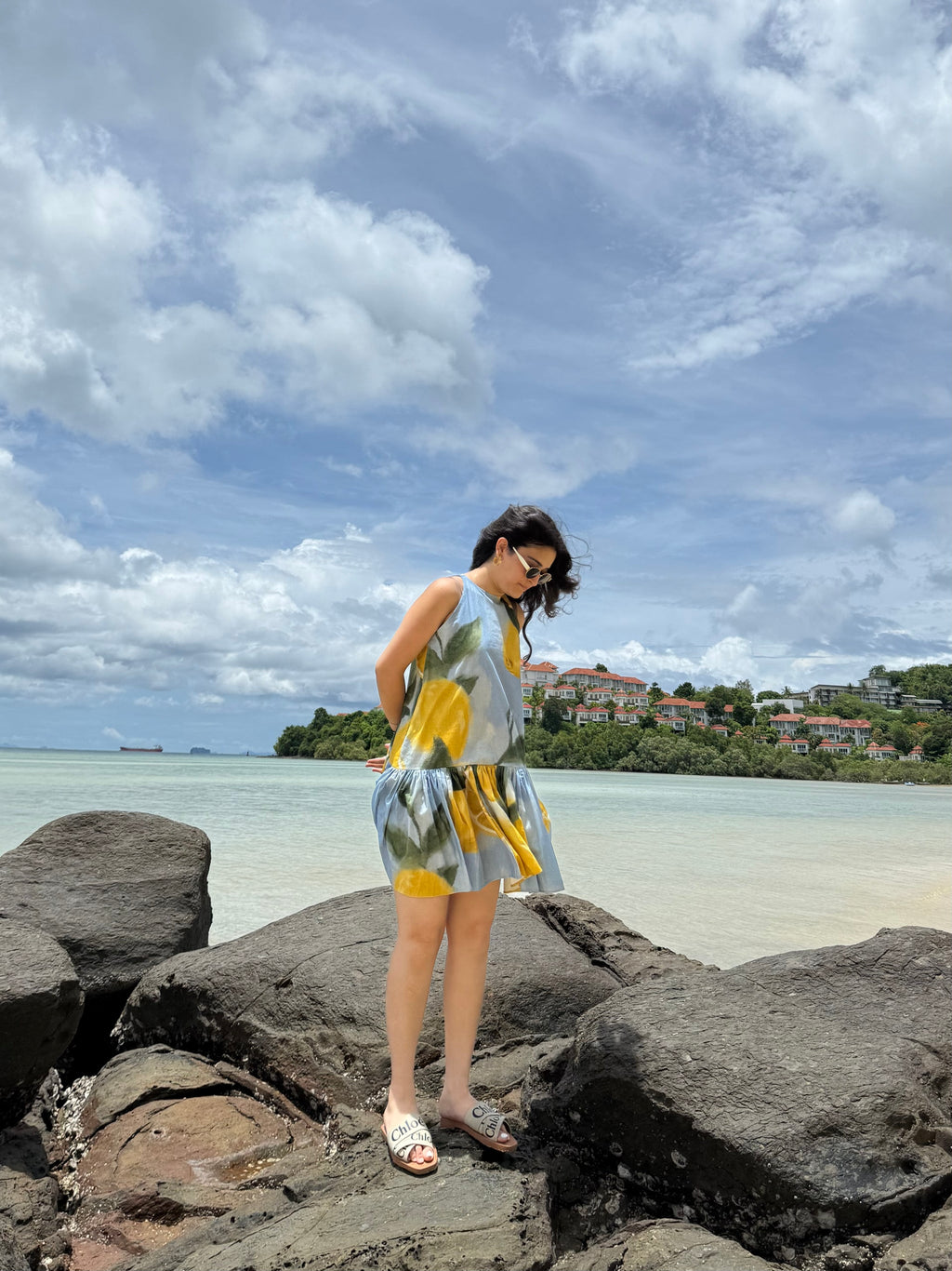 Positano Dress in Limoncello Print