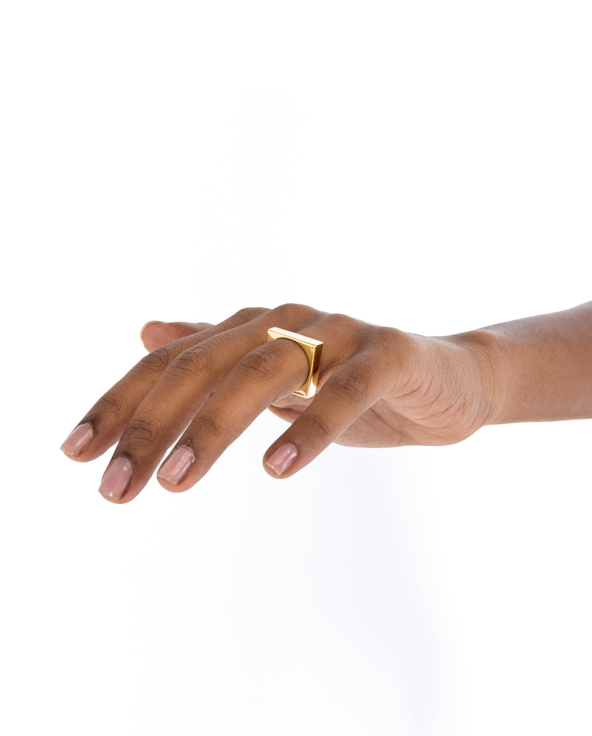 Elegant silver edge ring by MAISON MEGH featuring a sleek, modern design with clean lines and a polished finish.