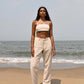 Leah Darted Pants - Beige