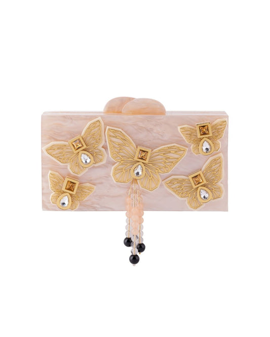 THE CREME BUTTERFLY CLUTCH