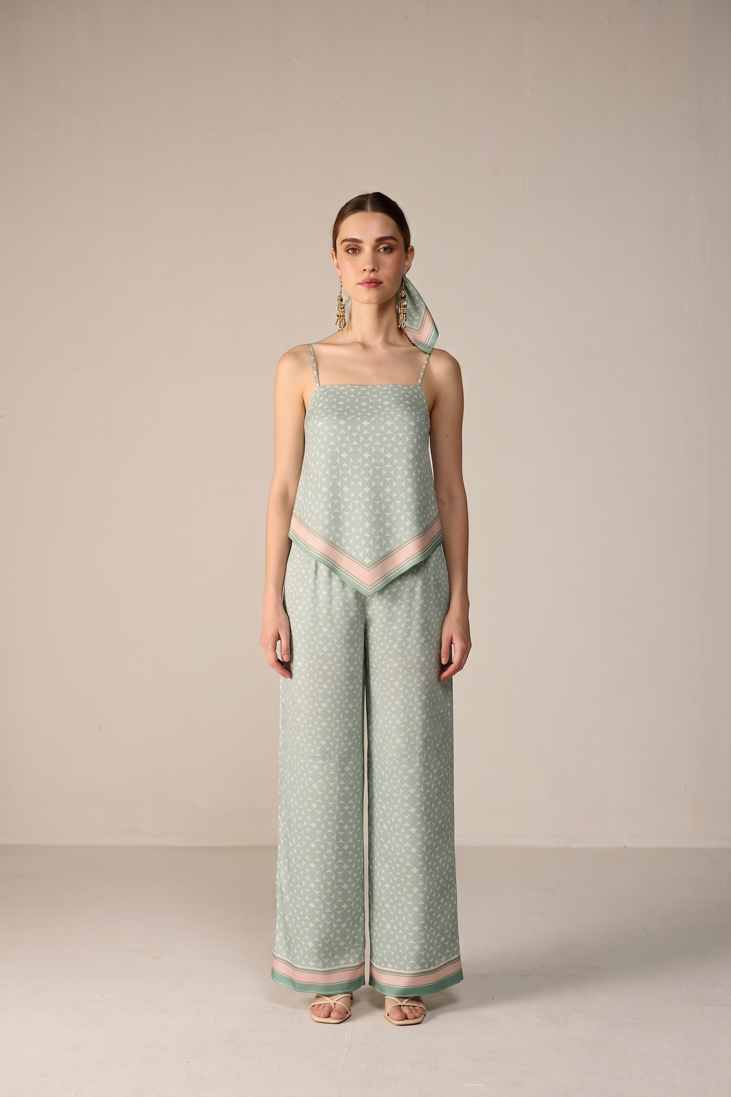 Yuna Top Co-ord Set - Orbit Sage