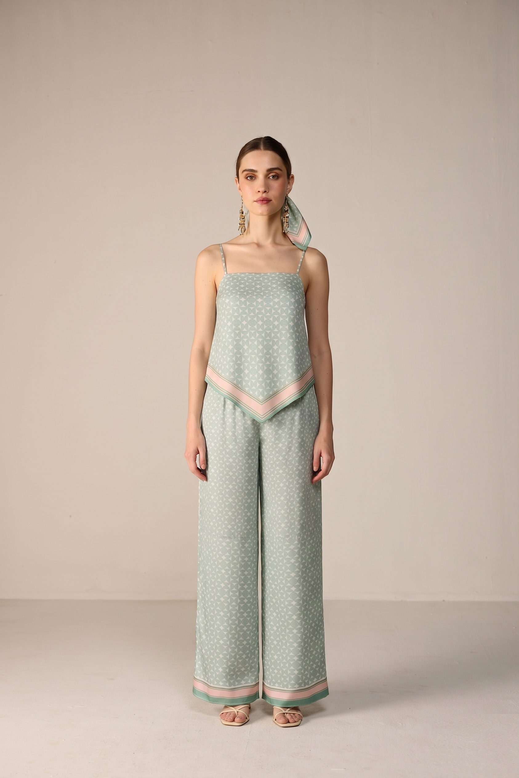 Yuna Top Co-ord Set - Orbit Sage