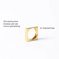 Silver Edge Ring by MAISON MEGH featuring a sleek, modern design with a textured edge and polished finish.