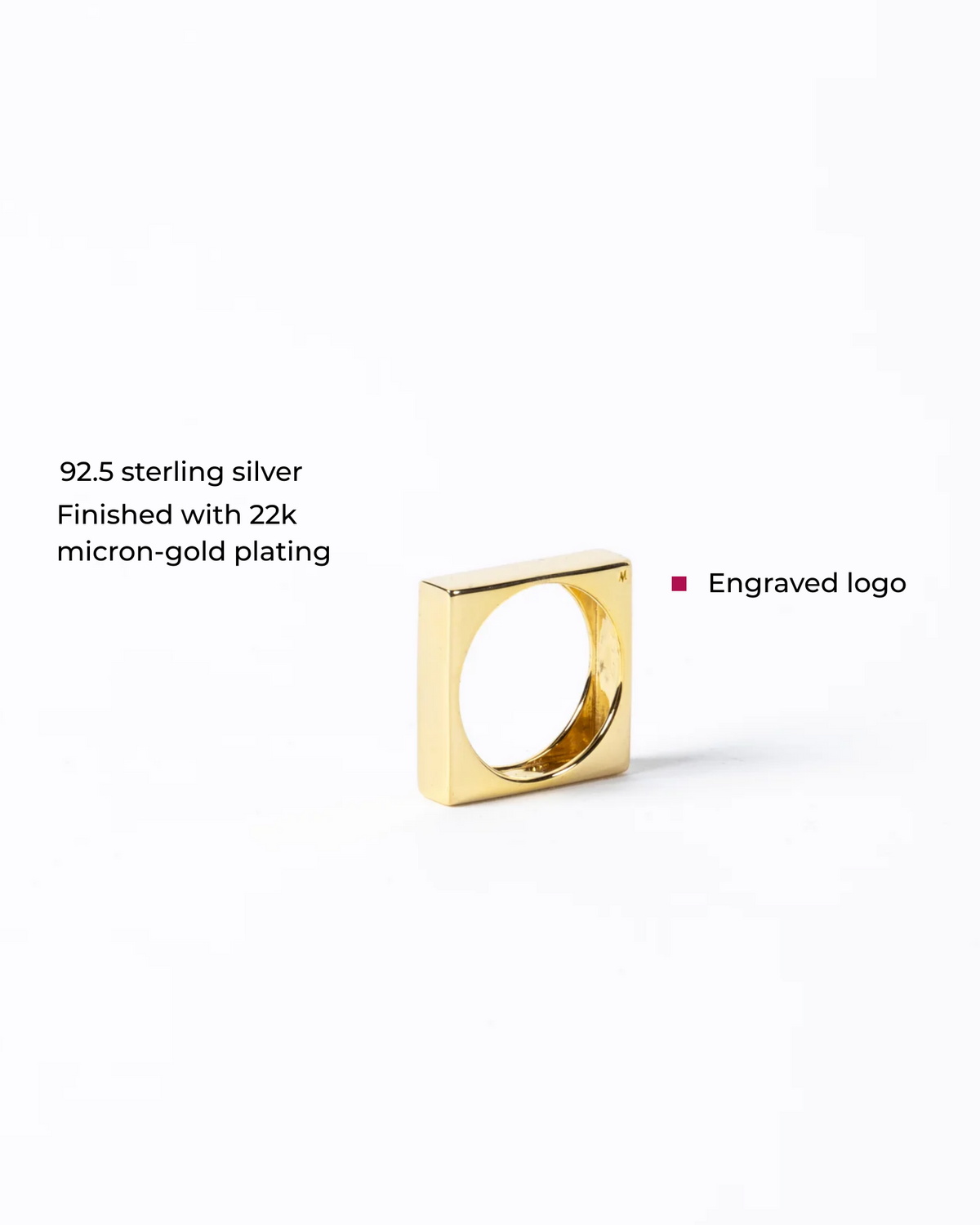Silver Edge Ring by MAISON MEGH featuring a sleek, modern design with a textured edge and polished finish.