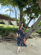 Selene Dress in Sorrento Bloom Print (Endless Blue)